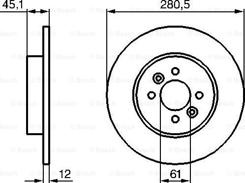 BOSCH 0 986 479 195 - Гальмівний диск autocars.com.ua