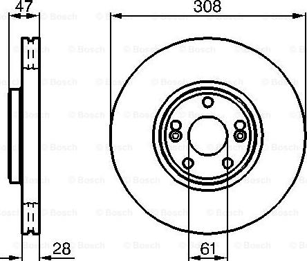 BOSCH 0 986 479 198 - Тормозной диск avtokuzovplus.com.ua