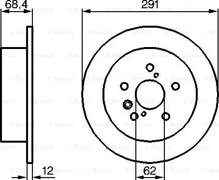 BOSCH 0 986 479 200 - Гальмівний диск autocars.com.ua