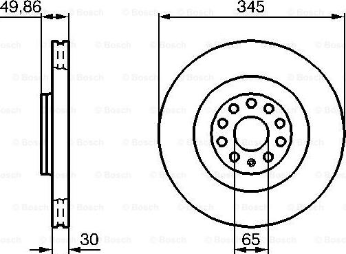 BOSCH 0 986 479 204 - Гальмівний диск autocars.com.ua