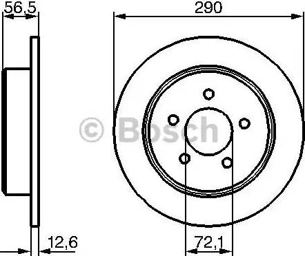 BOSCH 0 986 479 205 - Гальмівний диск autocars.com.ua