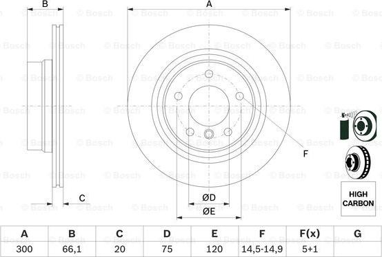 BOSCH 0 986 479 218 - Тормозной диск avtokuzovplus.com.ua