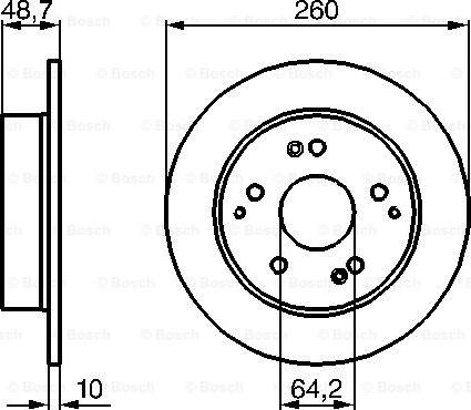 BOSCH 0 986 479 225 - Тормозной диск avtokuzovplus.com.ua