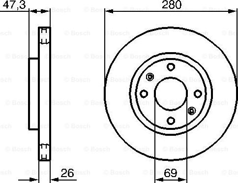 BOSCH 0 986 479 229 - Гальмівний диск autocars.com.ua