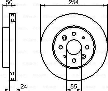 BOSCH 0 986 479 231 - Гальмівний диск autocars.com.ua