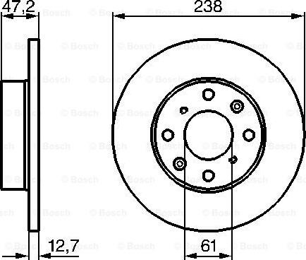 BOSCH 0 986 479 240 - Тормозной диск avtokuzovplus.com.ua