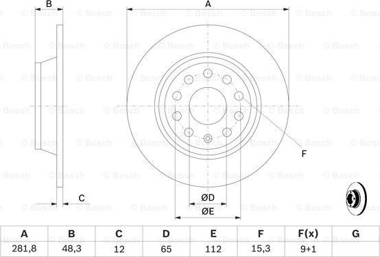 BOSCH 0 986 479 B93 - Гальмівний диск autocars.com.ua