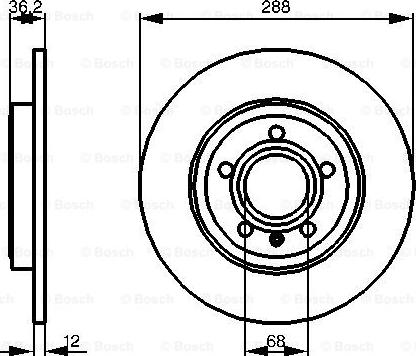 BOSCH 0 986 479 252 - Тормозной диск avtokuzovplus.com.ua