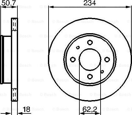 BOSCH 0 986 479 264 - Гальмівний диск autocars.com.ua