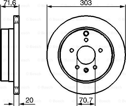 BOSCH 0 986 479 268 - Тормозной диск avtokuzovplus.com.ua