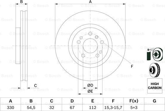 BOSCH 0 986 479 269 - Тормозной диск avtokuzovplus.com.ua