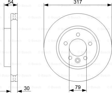 BOSCH 0 986 479 287 - Гальмівний диск autocars.com.ua