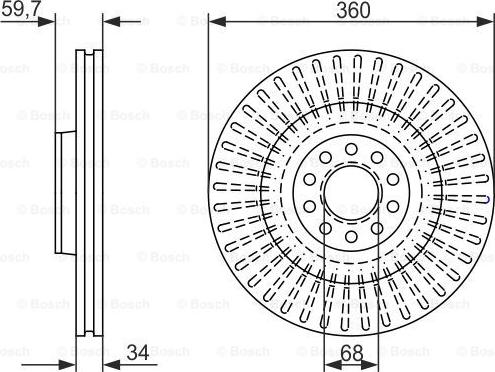 BOSCH 0 986 479 B97 - Гальмівний диск autocars.com.ua