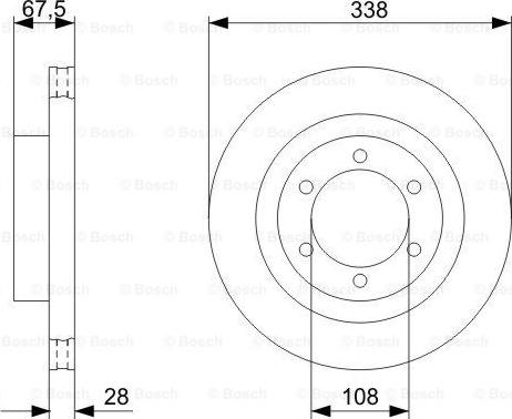 BOSCH 0 986 479 304 - Гальмівний диск autocars.com.ua