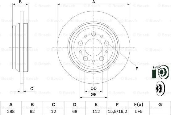 BOSCH 0 986 479 309 - Гальмівний диск autocars.com.ua