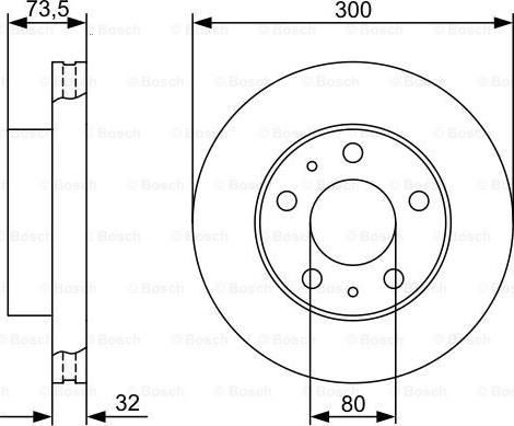 BOSCH 0 986 479 315 - Гальмівний диск autocars.com.ua