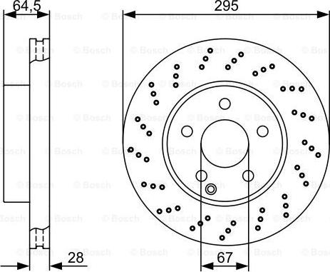 BOSCH 0 986 479 331 - Гальмівний диск autocars.com.ua