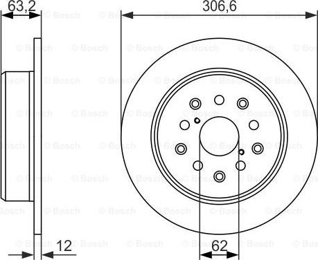 BOSCH 0 986 479 339 - Гальмівний диск autocars.com.ua