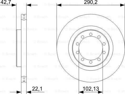 BOSCH 0 986 479 343 - Гальмівний диск autocars.com.ua