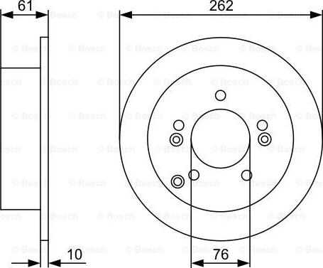 BOSCH 0 986 479 345 - Тормозной диск avtokuzovplus.com.ua