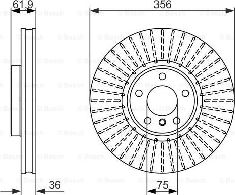 BOSCH 0 986 479 349 - Гальмівний диск autocars.com.ua