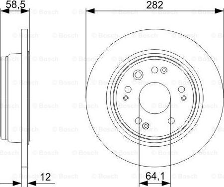 BOSCH 0 986 479 361 - Тормозной диск avtokuzovplus.com.ua