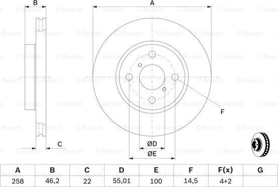 BOSCH 0 986 479 C06 - Тормозной диск autodnr.net