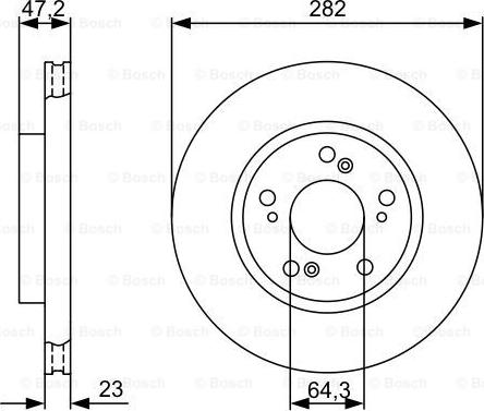 BOSCH 0 986 479 365 - Диск гальмівний autocars.com.ua