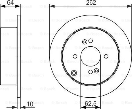 BOSCH 0 986 479 371 - Тормозной диск avtokuzovplus.com.ua