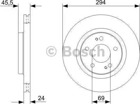 BOSCH 0 986 479 528 - Тормозной диск avtokuzovplus.com.ua