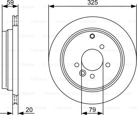 BOSCH 0 986 479 375 - Гальмівний диск autocars.com.ua