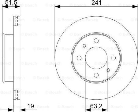 BOSCH 0 986 479 377 - ДИСК ГАЛЬМIВНИЙ ПЕРЕДНIЙ autocars.com.ua