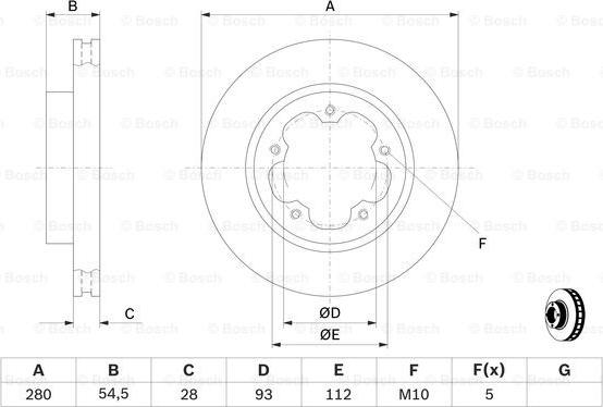 BOSCH 0 986 479 392 - Гальмівний диск autocars.com.ua