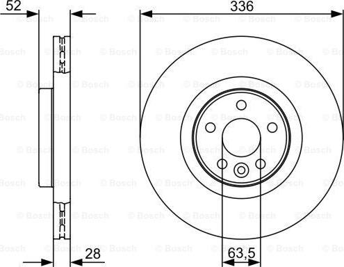 BOSCH 0 986 479 395 - Тормозной диск avtokuzovplus.com.ua