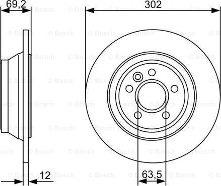 BOSCH 0 986 479 396 - Гальмівний диск autocars.com.ua