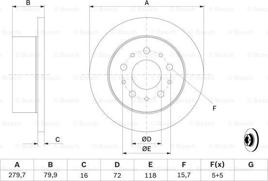 BOSCH 0 986 479 C10 - Тормозной диск avtokuzovplus.com.ua