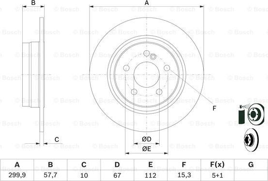 BOSCH 0 986 479 410 - Тормозной диск avtokuzovplus.com.ua