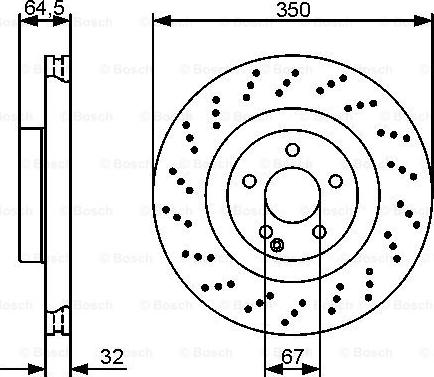 BOSCH 0 986 479 412 - Тормозной диск avtokuzovplus.com.ua