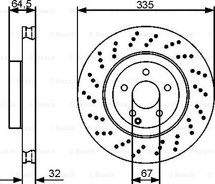 BOSCH 0 986 479 413 - Тормозной диск avtokuzovplus.com.ua