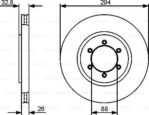 BOSCH 0 986 479 416 - Тормозной диск avtokuzovplus.com.ua