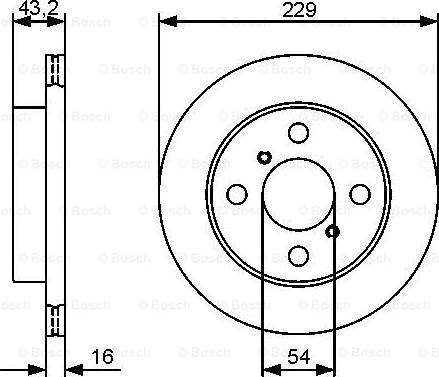 BOSCH 0 986 479 417 - Гальмівний диск autocars.com.ua