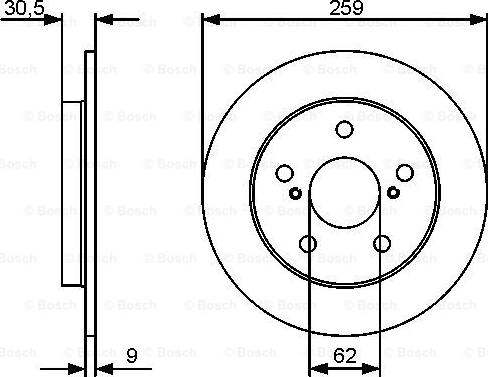 BOSCH 0 986 479 418 - Тормозной диск avtokuzovplus.com.ua