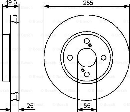 BOSCH 0 986 479 422 - Гальмівний диск autocars.com.ua