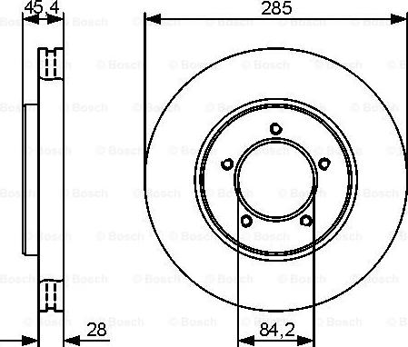 BOSCH 0 986 479 427 - Тормозной диск autodnr.net