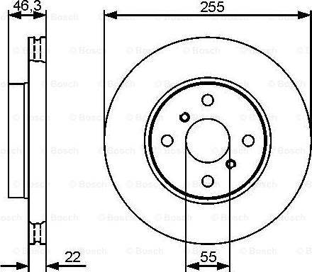 BOSCH 0 986 479 430 - Тормозной диск avtokuzovplus.com.ua