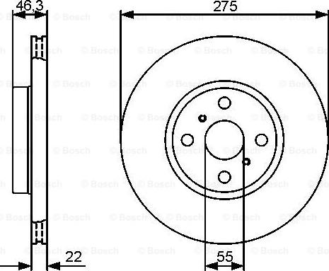 BOSCH 0 986 479 431 - Тормозной диск avtokuzovplus.com.ua