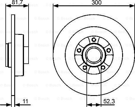 BOSCH 0 986 479 446 - Гальмівний диск autocars.com.ua