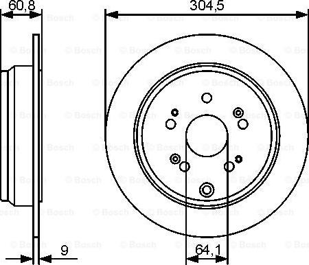 BOSCH 0 986 479 449 - Гальмівний диск autocars.com.ua