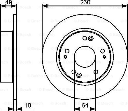 BOSCH 0 986 479 450 - Тормозной диск avtokuzovplus.com.ua