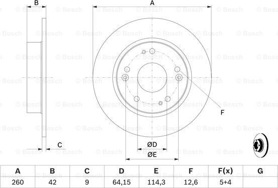 BOSCH 0 986 479 451 - Тормозной диск autodnr.net